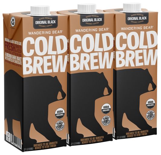 Cold Brew Coffee (32oz Cartons) - Straight Black