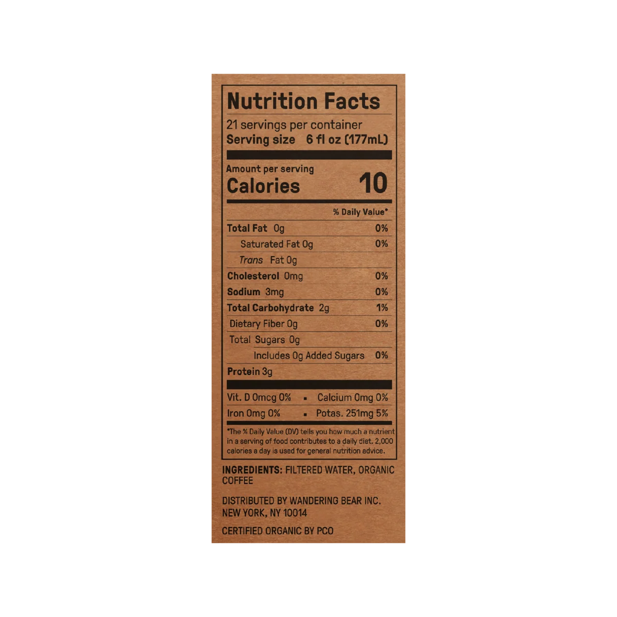 Cold Brew On Tap (2 boxes 1Gal) - Straight Black