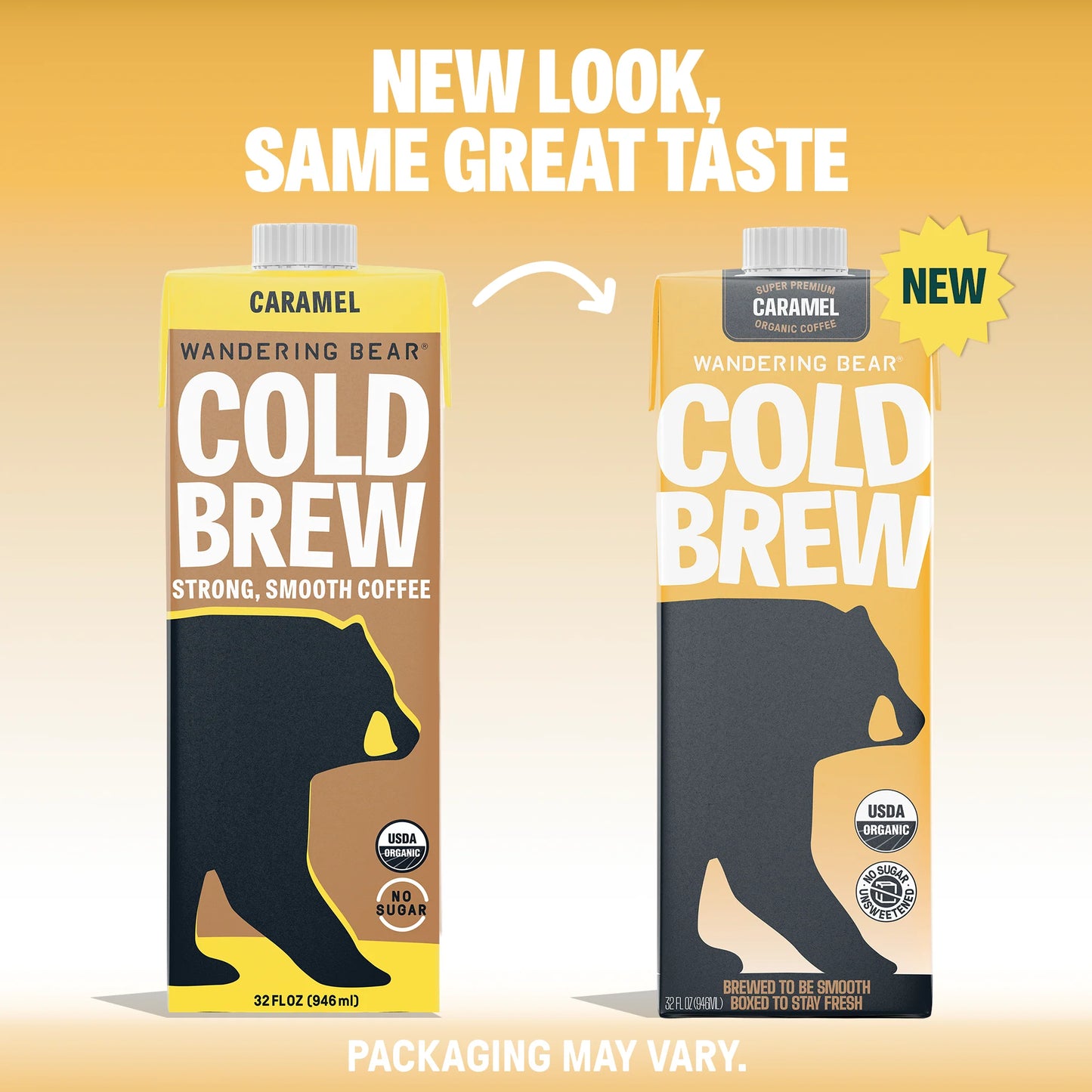 Cold Brew Coffee (32oz Cartons) - Caramel