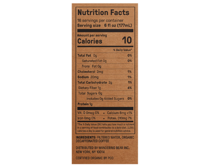 Cold Brew On Tap (3 Boxes 96oz) - Decaf Black