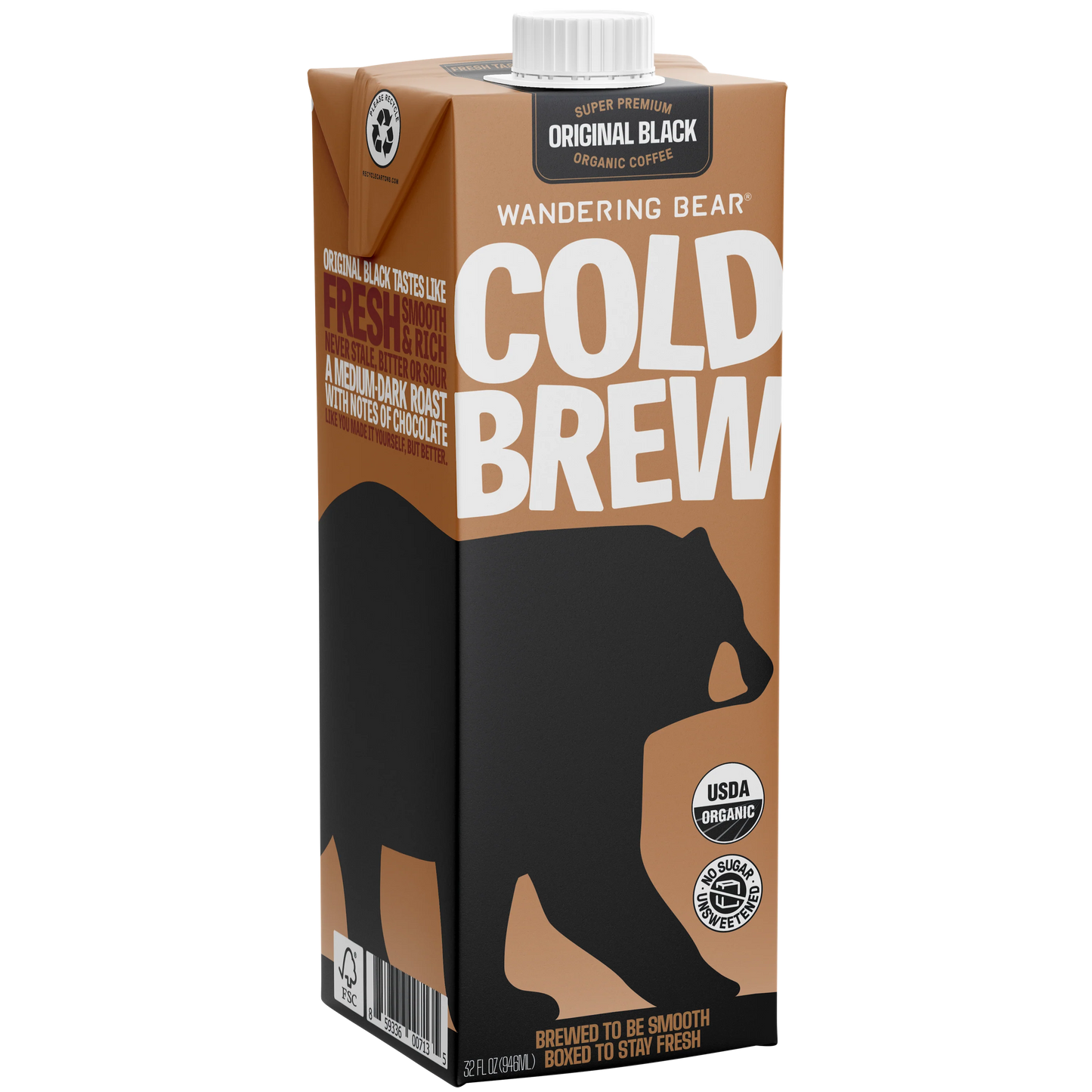 32oz Cold Brew Carton (Bundle Unit) - Straight Black