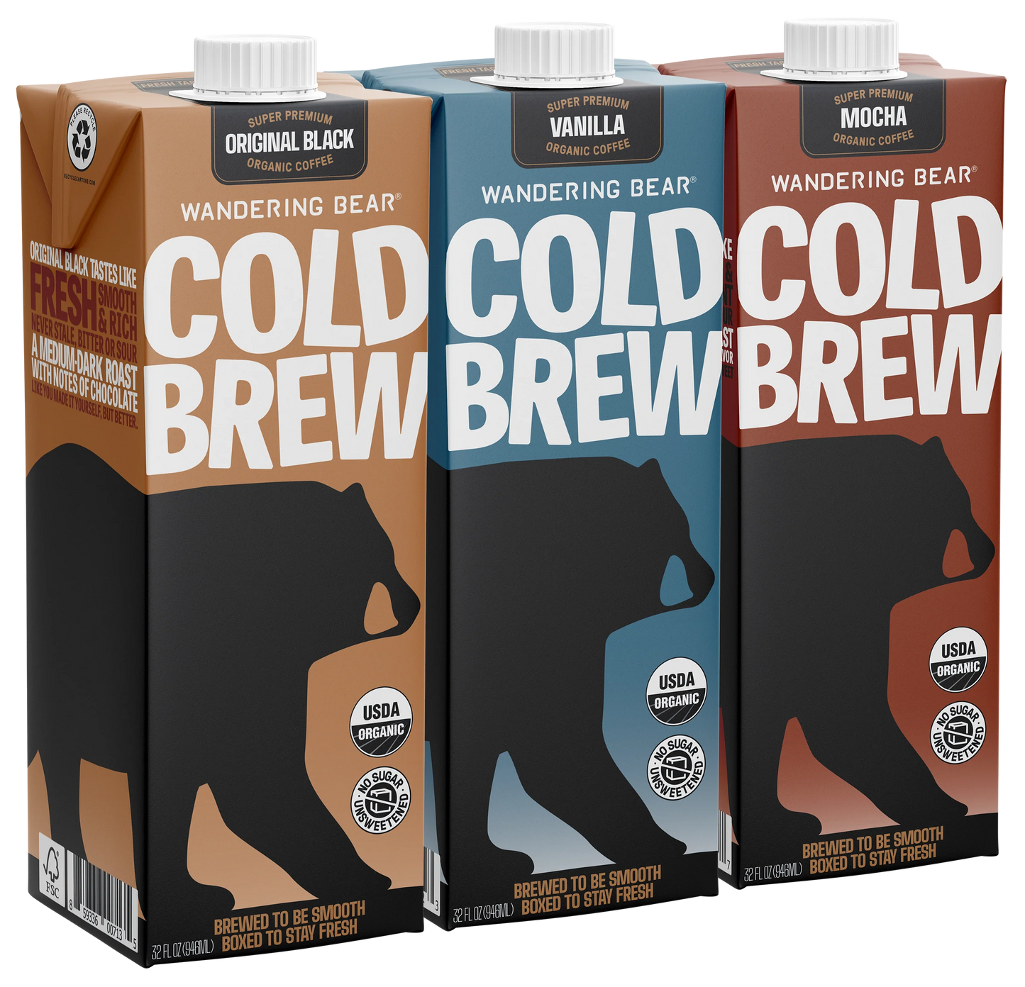 Bestsellers Cold Brew Variety Pack (3 Cartons 32oz)