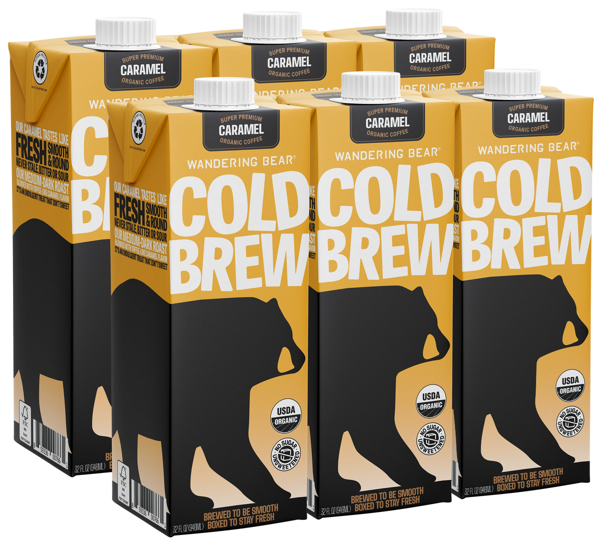 Cold Brew Coffee (32oz Cartons) - Caramel