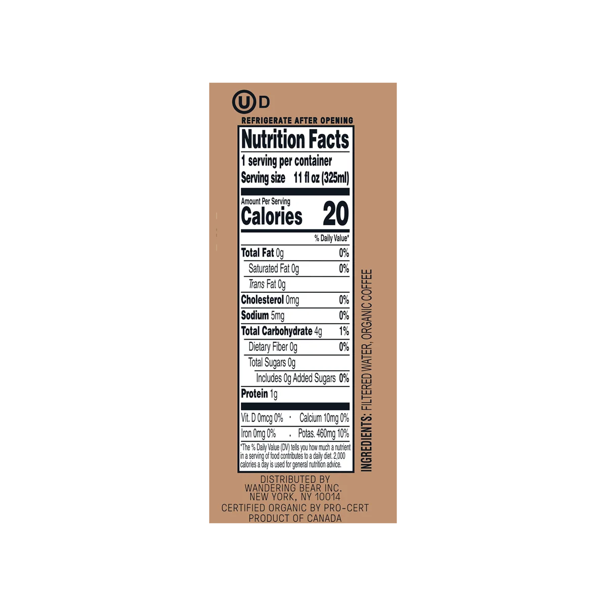Single Serve Cold Brew Coffee (12 Cartons 11oz) - Straight Black