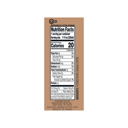 Single Serve Cold Brew Coffee (12 Cartons 11oz) - Straight Black